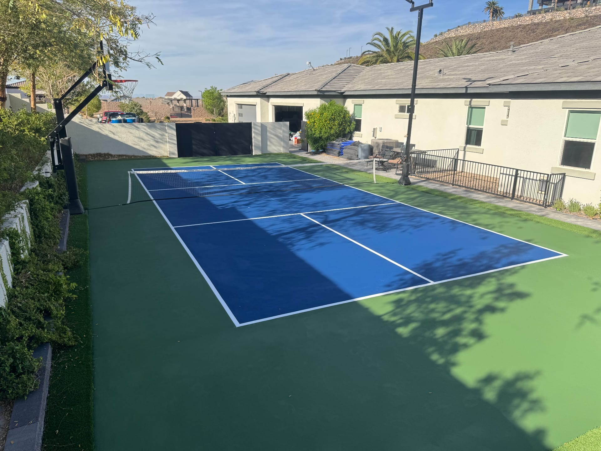 Pickleball court construction in Henderson, NV